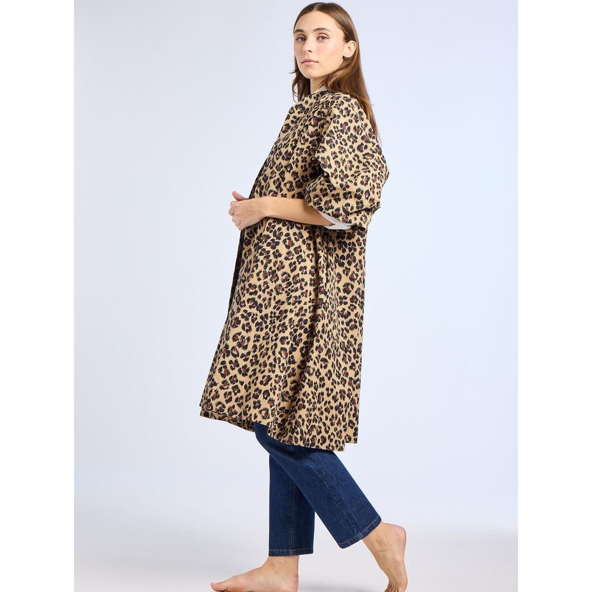 Lavender Josephine Coat in Cheetah