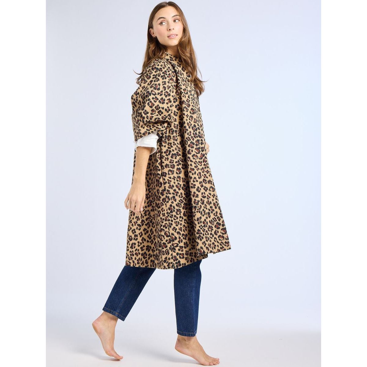 Lavender Josephine Coat in Cheetah