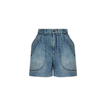 Slate Gray Noemia Shorts Faded Blue