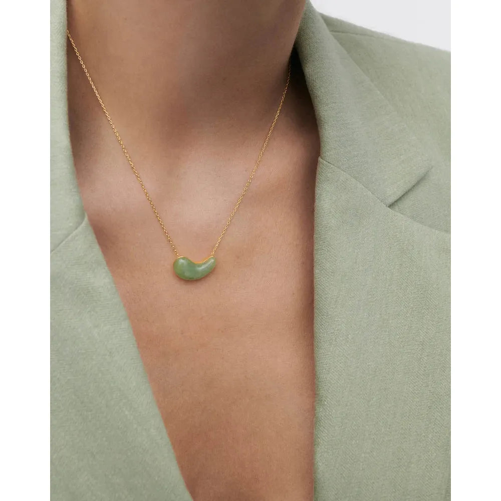 Rosy Brown Green Aventurine Aura Necklace
