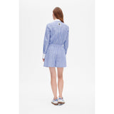 White Smoke Natie Shorts Wedge Blue Stripe