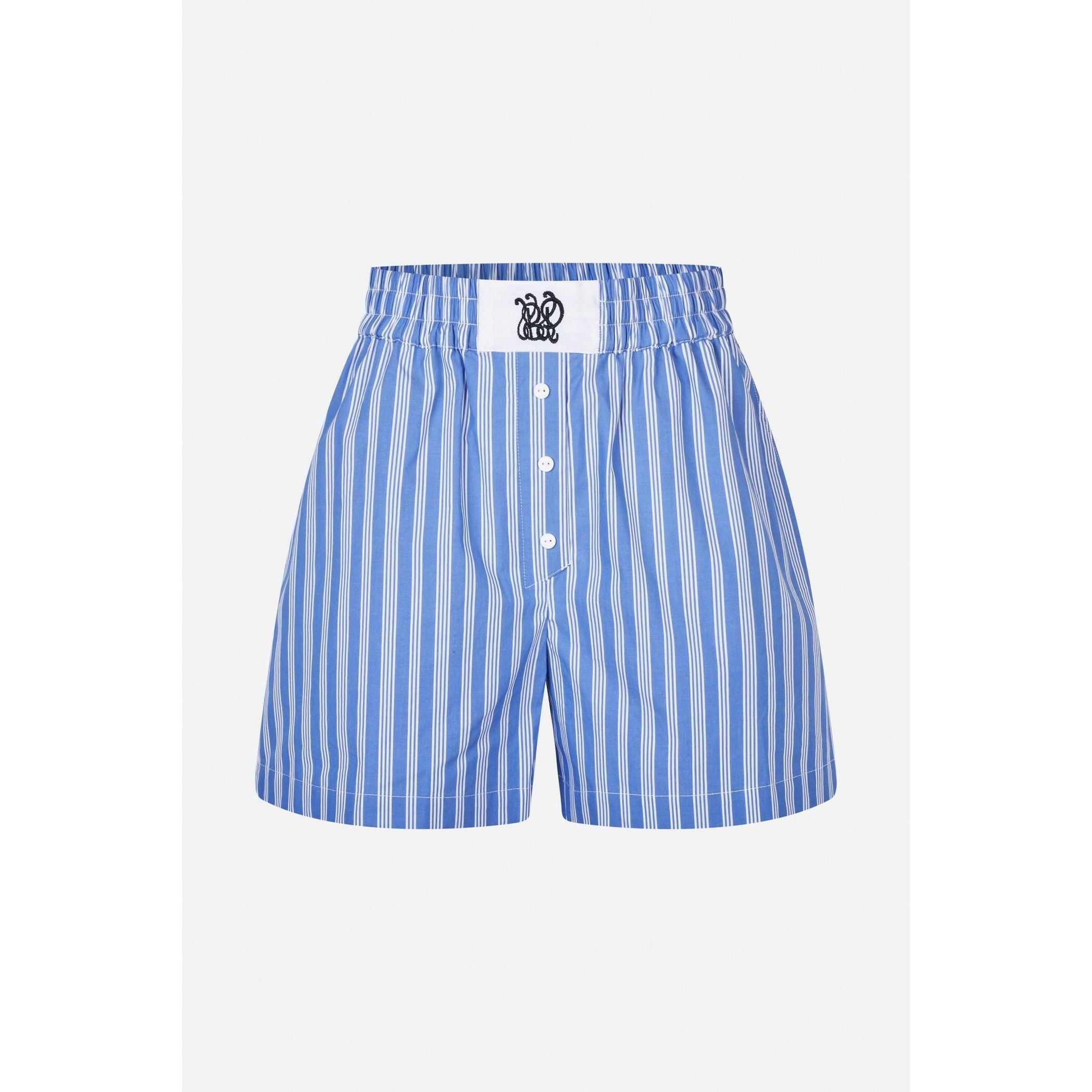 Steel Blue Natie Shorts Wedge Blue Stripe