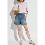 Light Gray Noemia Shorts Faded Blue