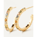 Beige Rainbow Hoops