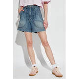 Light Gray Noemia Shorts Faded Blue