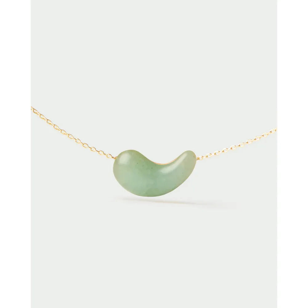 White Smoke Green Aventurine Aura Necklace