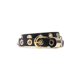 Wheat Revenge Mixed Metal Belt Black Silver Gold