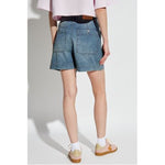 Light Gray Noemia Shorts Faded Blue