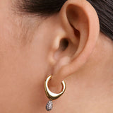 Pavé Lava Single Hoop