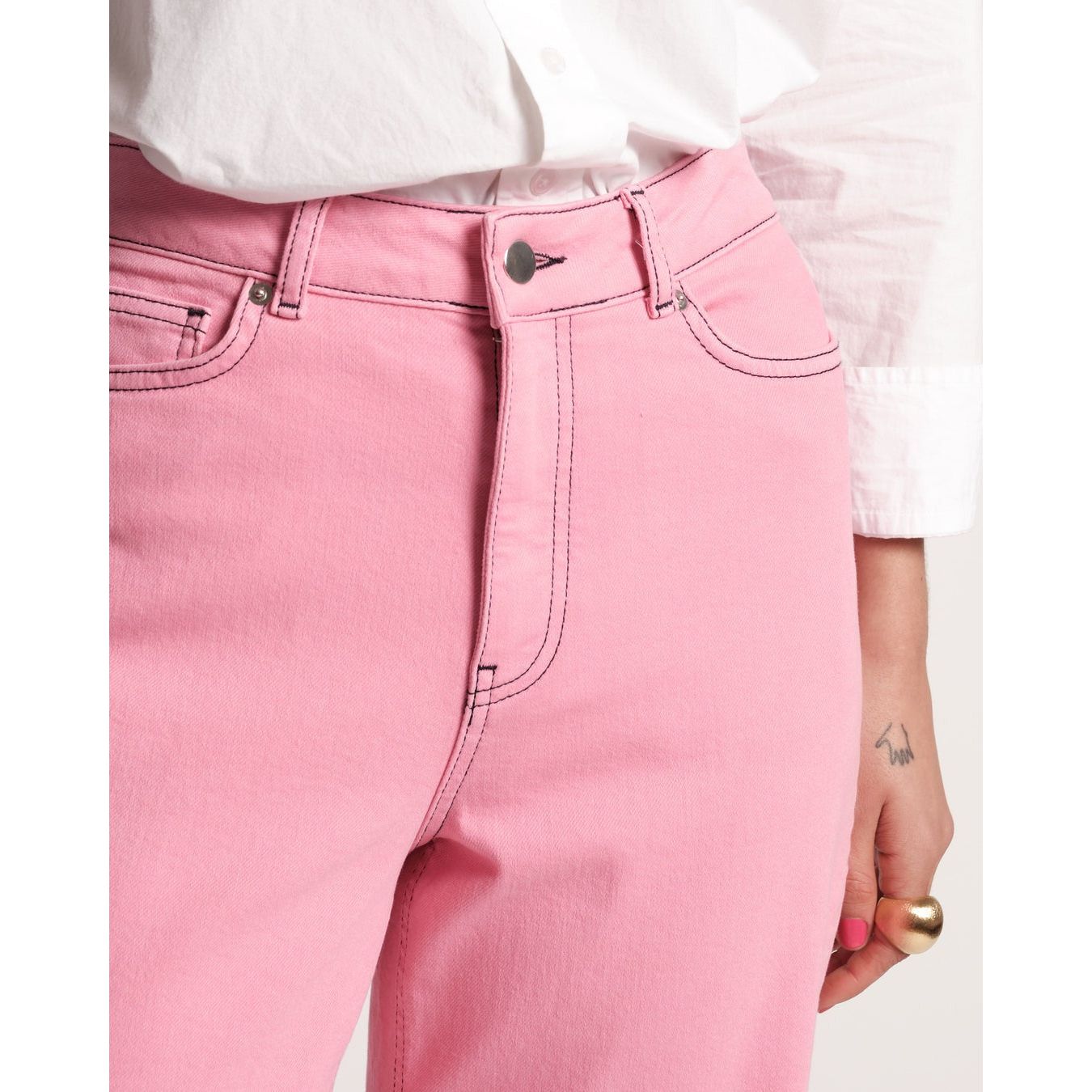 Pink Ace Jean Stretch Denim Pink