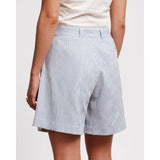 Light Gray Benny Short Stripe Seersucker Light Blue/White