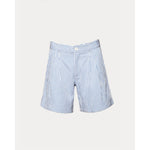 White Smoke Benny Short Stripe Seersucker Light Blue/White