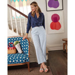 Gray Coleman Pant Stripe Seersucker Light Blue/White