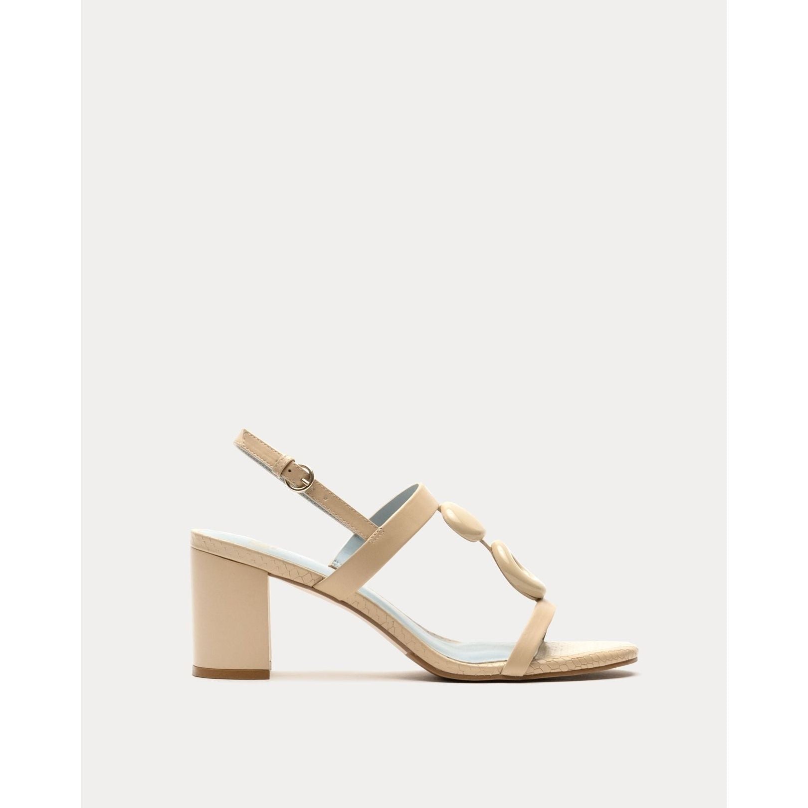 Misty Rose Bianca Heel Soft Nappa Leather Natural