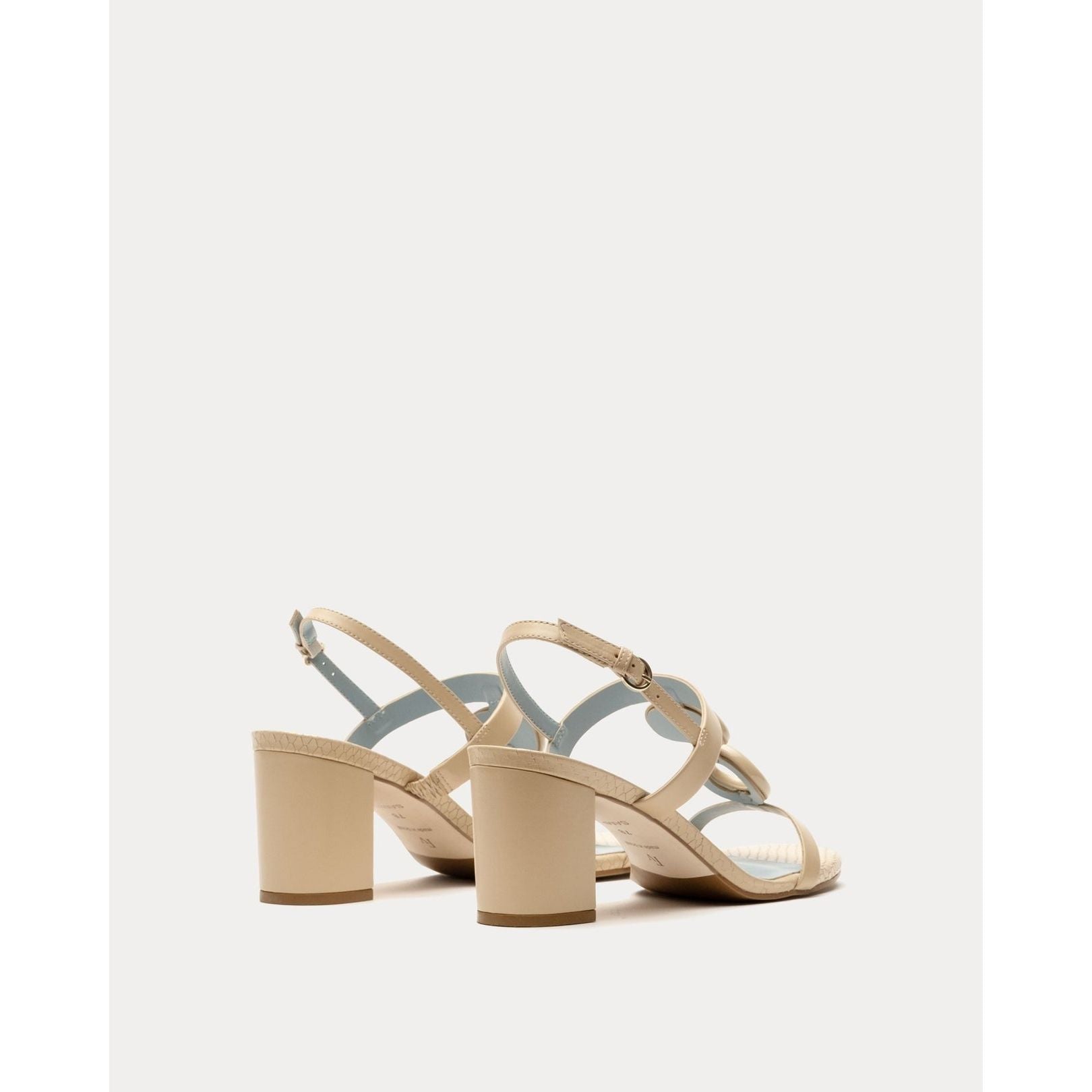Misty Rose Bianca Heel Soft Nappa Leather Natural