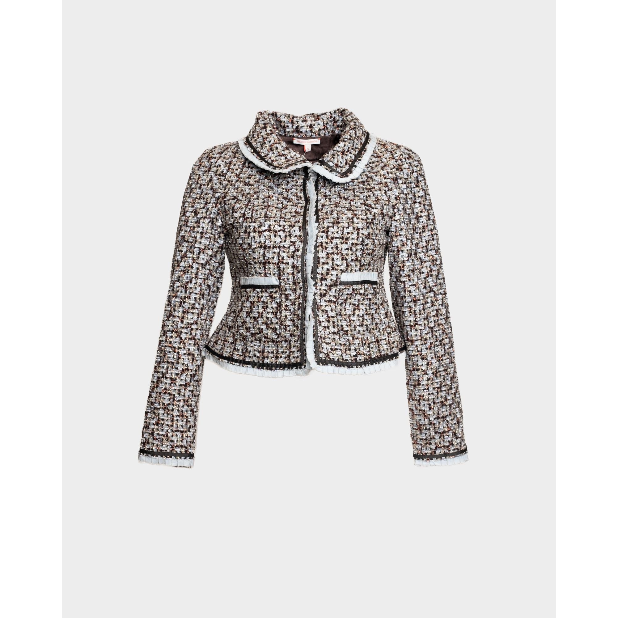Jessie Jacket Deco Tweed Poly Lurex Light Blue/Gold/Multi