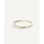 White Smoke Dane Bangle Set Two Tone