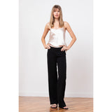 Light Gray Flavia Pants Crepe Black