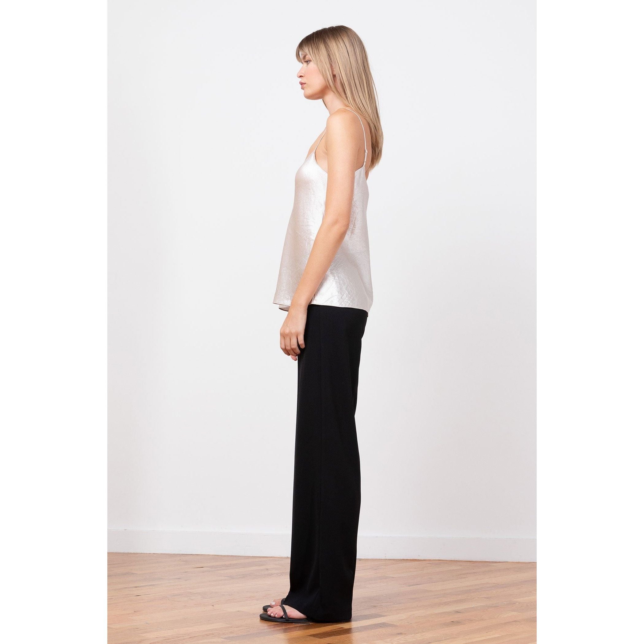 Antique White Flavia Pants Crepe Black