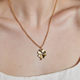 Small Luck and Love Clover Necklace - 18" Mini Belcher