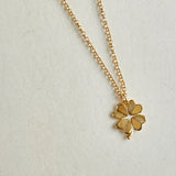 Small Luck and Love Clover Necklace - 18" Mini Belcher