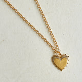 Small Heart of Gold Necklace - 18" Mini Belcher