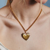 Heart of Gold Necklace - 18" Belcher