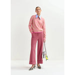 Antique White Heart-intarsia wool-blend sweater