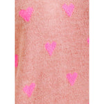 Tan Heart-intarsia wool-blend sweater