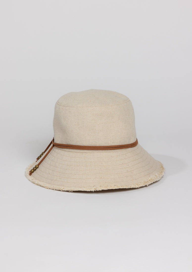 Hat Attack Fringed Bucket Hat Natural