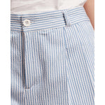 Light Gray Benny Short Stripe Seersucker Light Blue/White