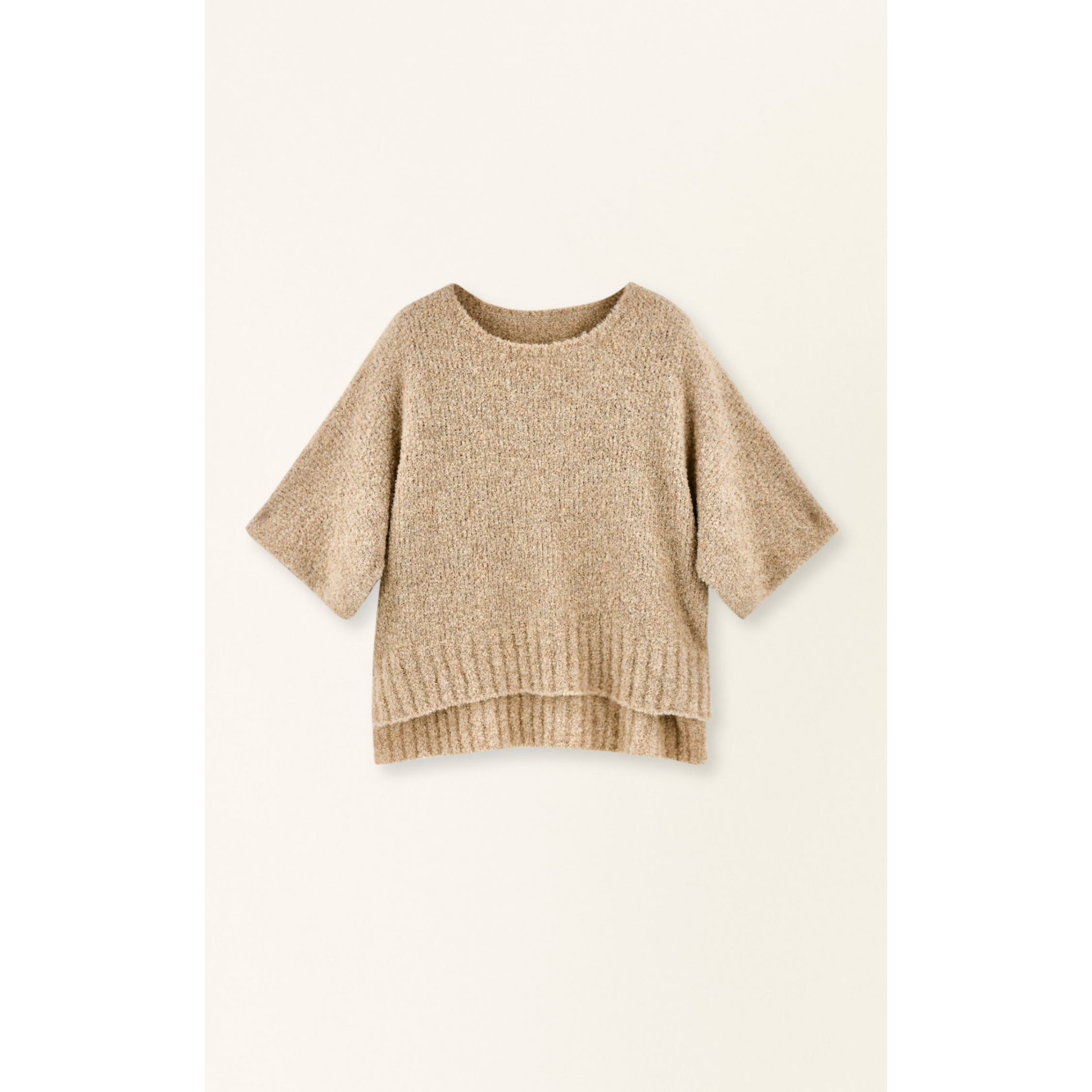 Fez Boucle Top in Graham Cracker