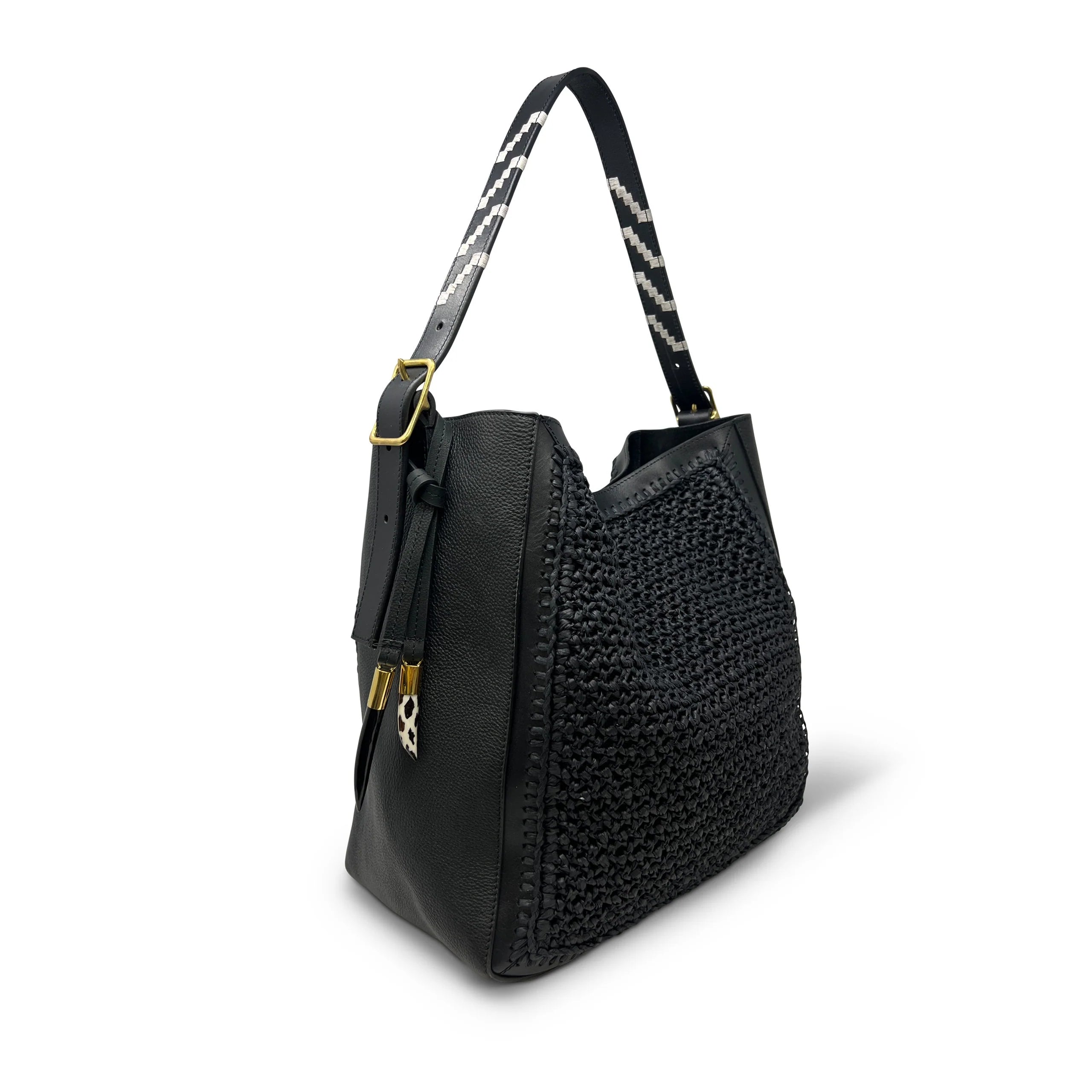 Dark Slate Gray Cowdray Hobo - Black Mesh