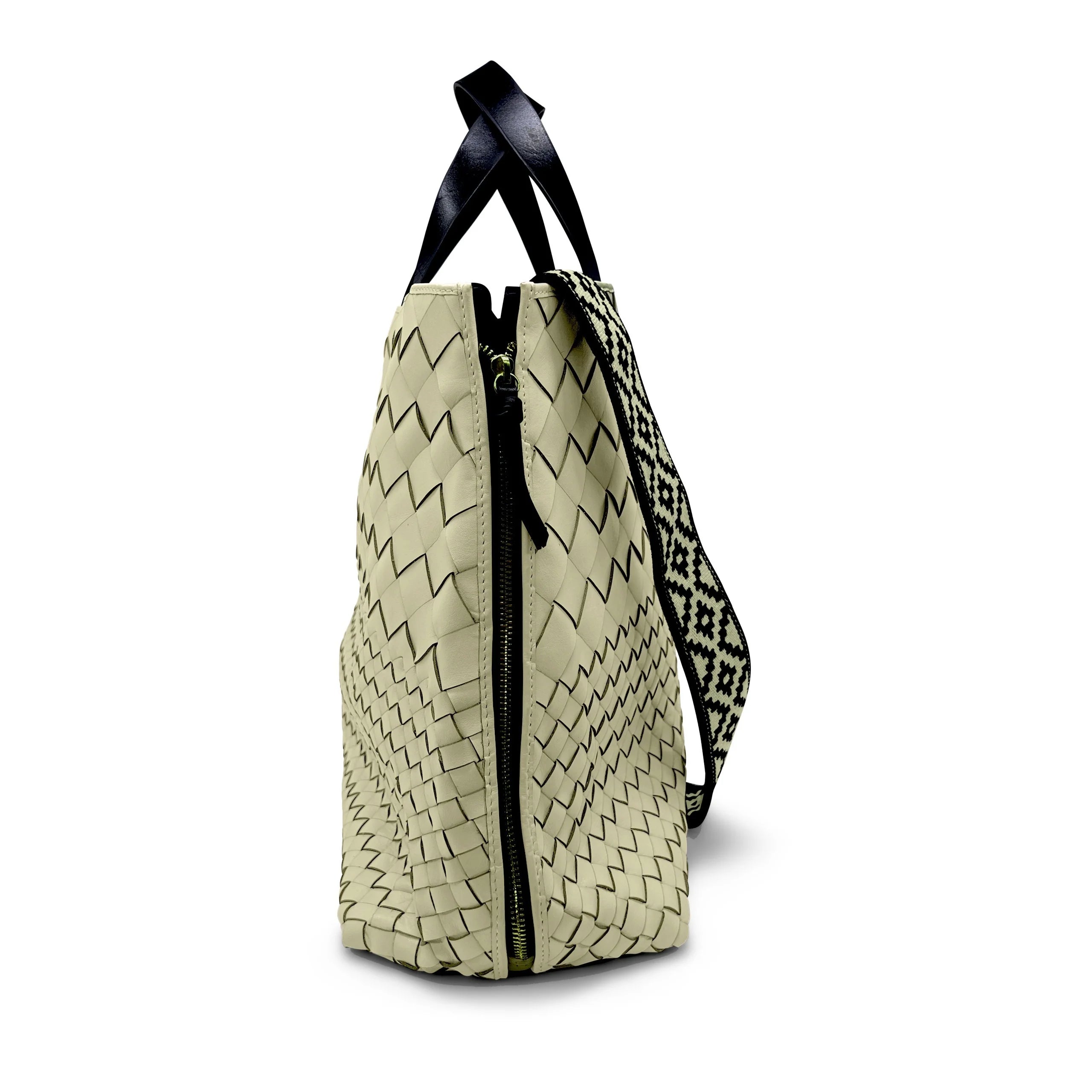 Dark Gray Bantham Tote - Sand Threaded Weave