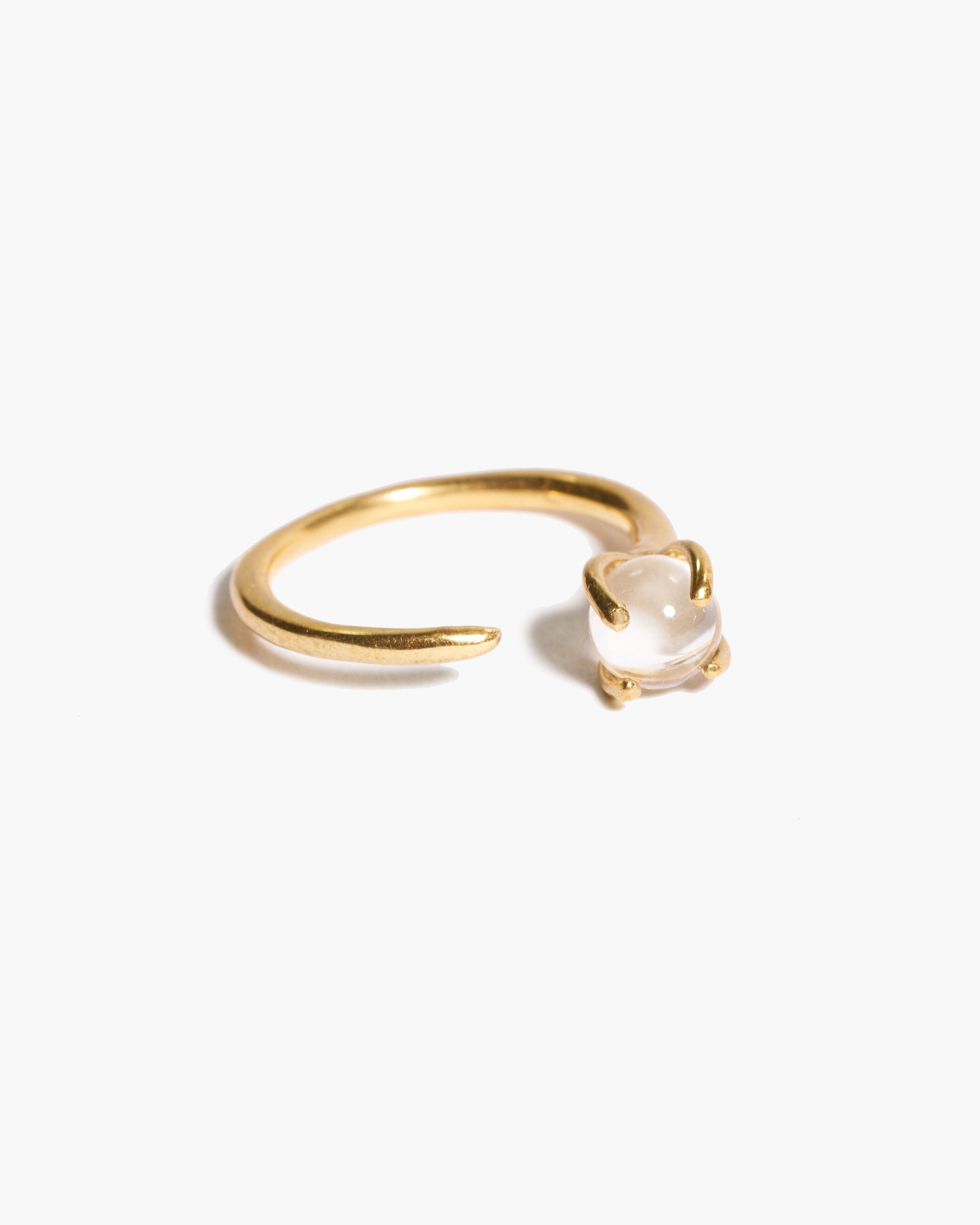 Odette Klint Ring in Brass with Crystal Quartz