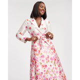 Antique White Lucille Wrap Dress Pocket Full of Posies Oyster/Pink