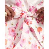 Antique White Lucille Wrap Dress Pocket Full of Posies Oyster/Pink
