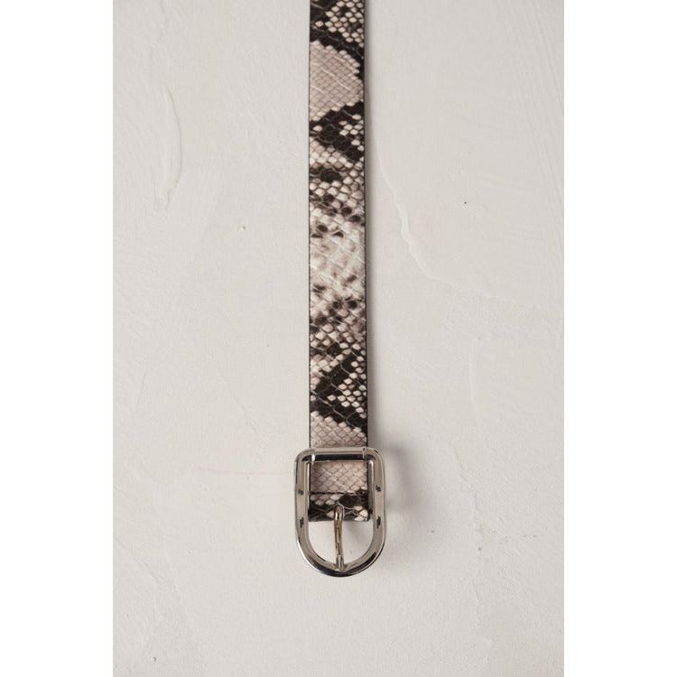 Light Gray Mija Snake Belt