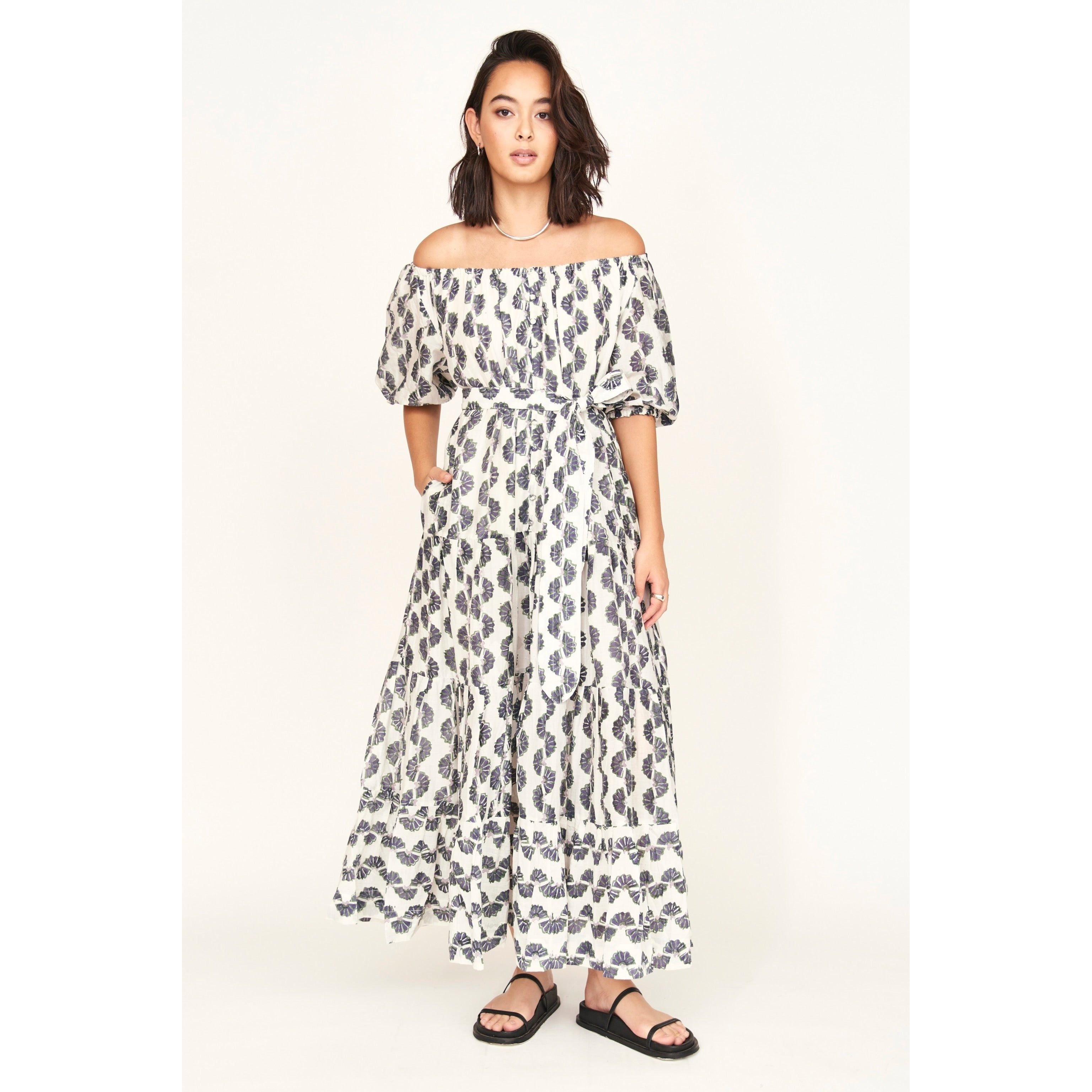 Seashell Capri Dress in Orchard Road