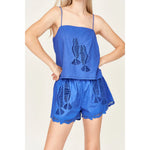 Bisque Track Short in Marine Lapis