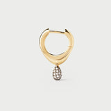 Pavé Lava Single Hoop