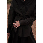 Black Diana Wrap Shirt