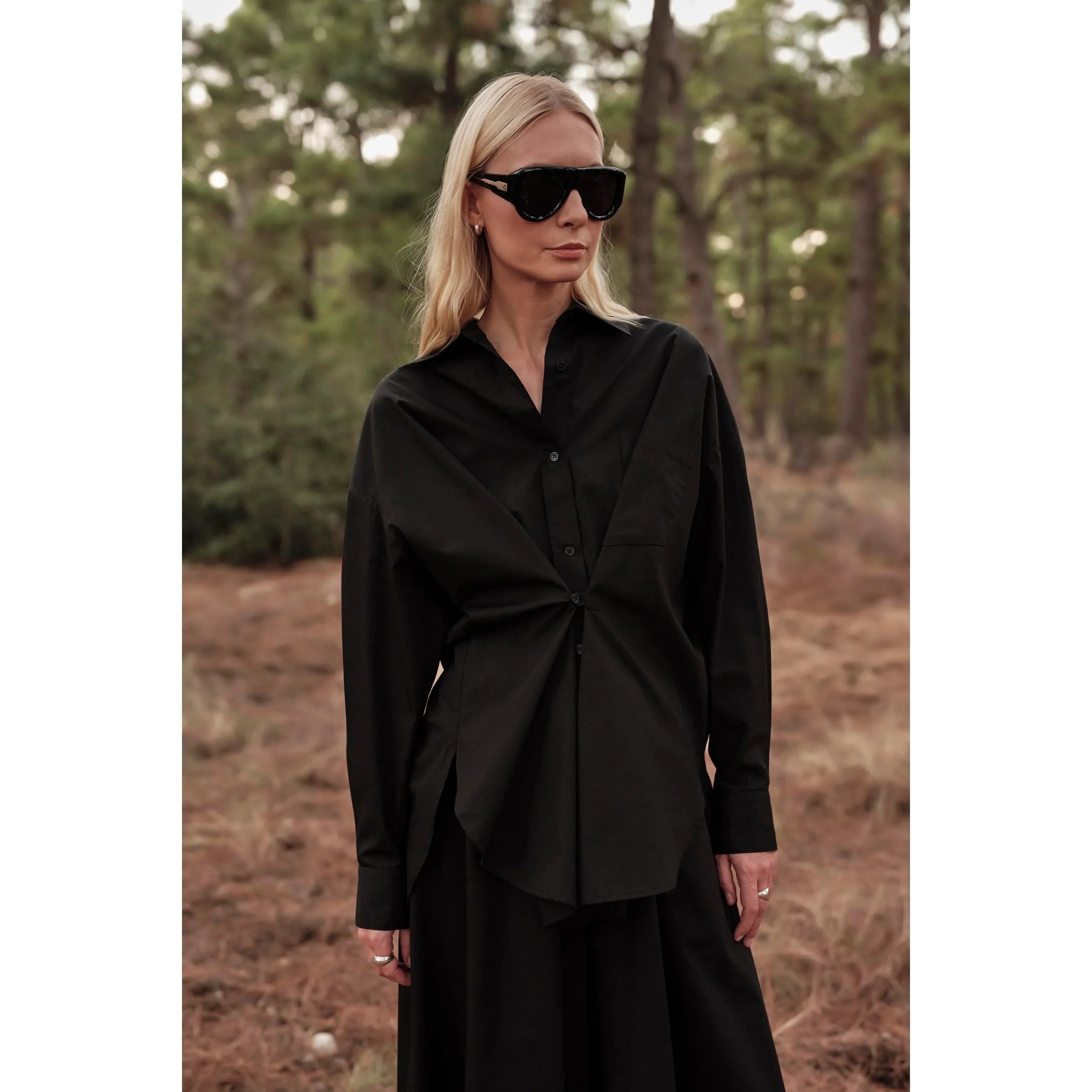 Dark Slate Gray Diana Wrap Shirt