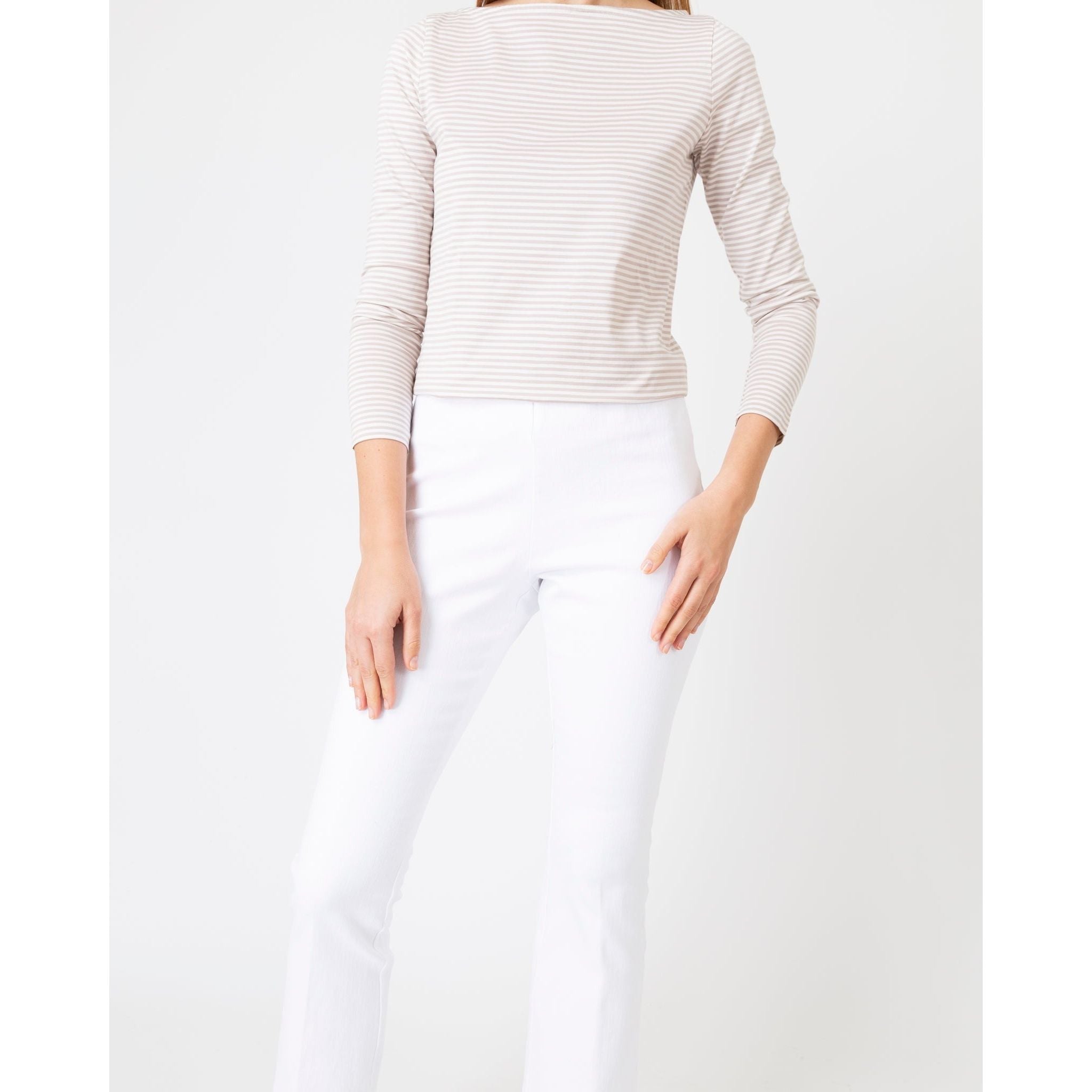 White Smoke Faye Flare Cropped Pant White