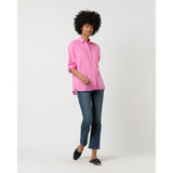 Light Gray Weekender Shirt in Pink Summer Cloth