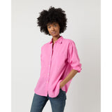 Light Gray Weekender Shirt in Pink Summer Cloth