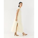 Beige Scarlett Dress Natural Paperweight Stretch Cotton