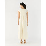 Beige Scarlett Dress Natural Paperweight Stretch Cotton