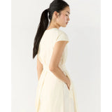 Antique White Scarlett Dress Natural Paperweight Stretch Cotton
