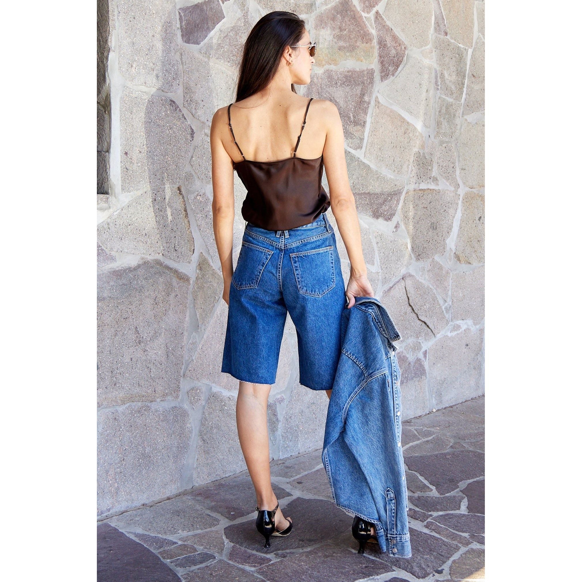Gray Denim Grace Short Forbidden Love